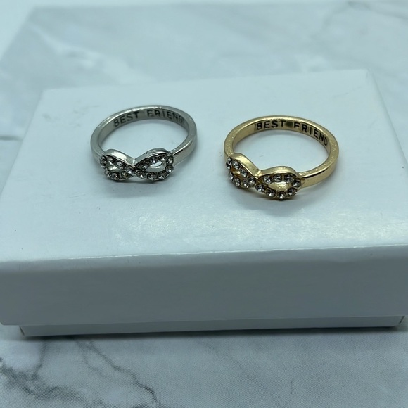 Best Friend Infinity Gold And Silver Ring Set - Picture 6 of 12